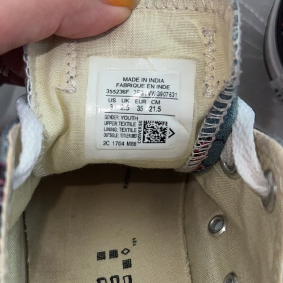 CONVERSE Chuck Taylor Floral Size 3 - Picture 4 of 5